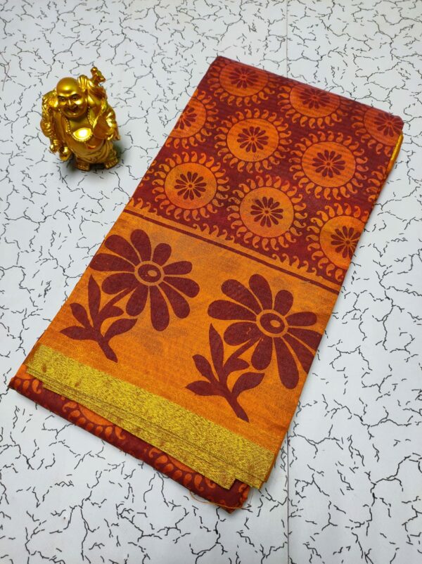 Polycotton saree perfect material for daily wear sarees